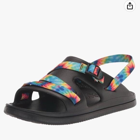 NEW Chacos Chillos Sport Big Kids Dark Tie Dye Sandals, Sz 2, Unisex (C107) - Picture 1 of 9
